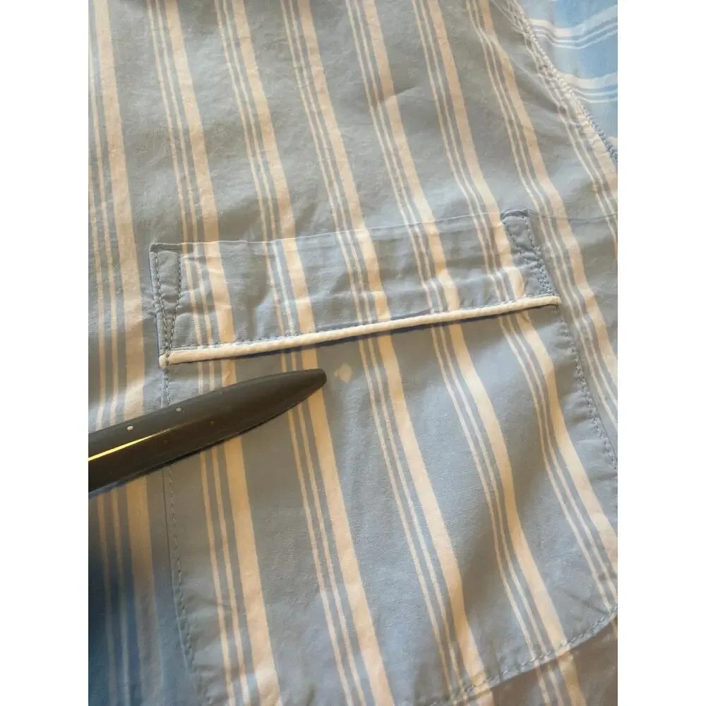 J.Crew Women’s Cotton poplin blue & white stripe pajama short set, XS